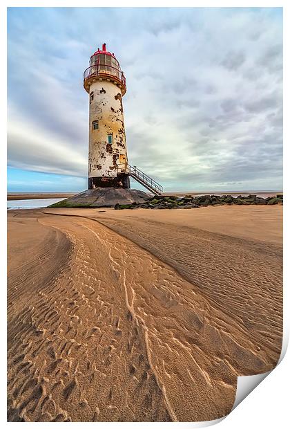 Lighthouse at Point of Ayre Print by Adrian Evans