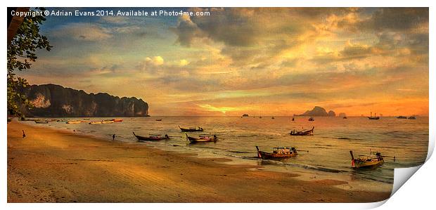 Koh Lanta Sunset Thailand Print by Adrian Evans