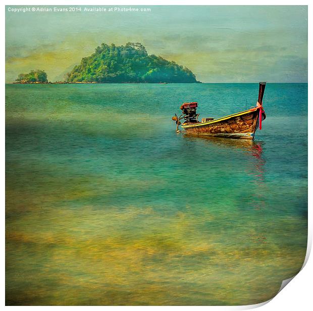 Dream Boat Print by Adrian Evans