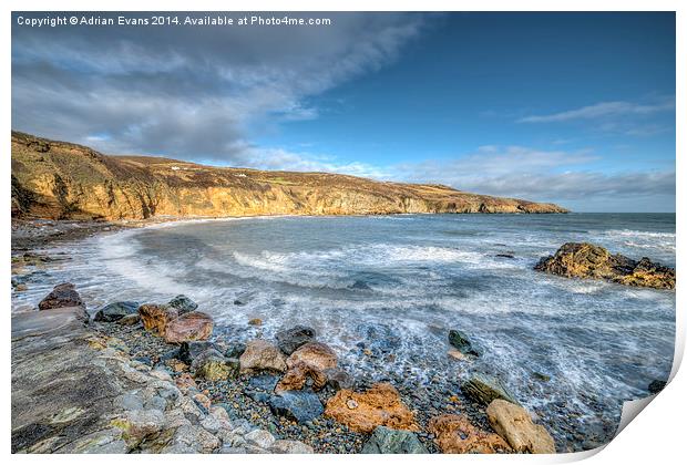 Anglesey Bay Seascape  Print by Adrian Evans