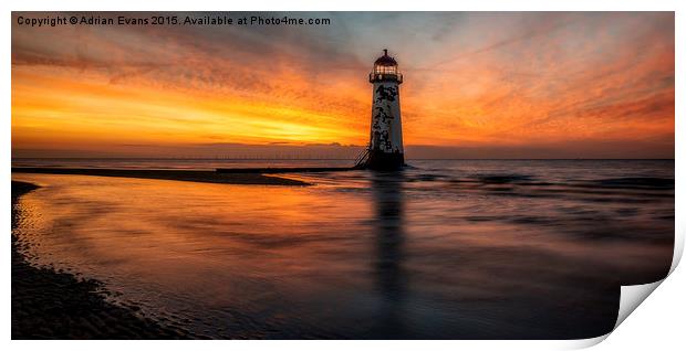 The Abandoned Talacre Lighthouse Print by Adrian Evans