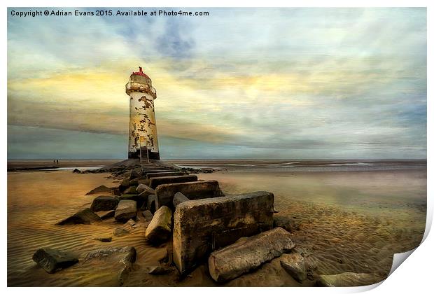 The Abandoned Talacre Lighthouse  Print by Adrian Evans