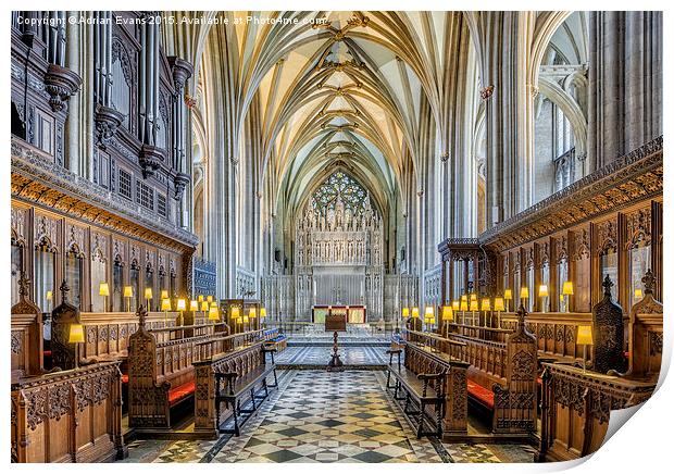 Cathedral Aisle Print by Adrian Evans