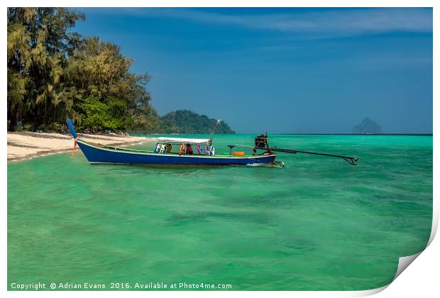 Thailand Vacation Print by Adrian Evans