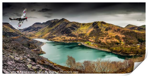 Llyn Peris Snowdonia Print by Adrian Evans