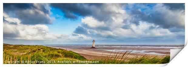 Talacre Lighthouse Wales Print by Adrian Evans