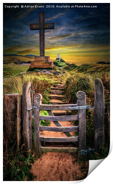 Gate to the Holy Island  Print by Adrian Evans