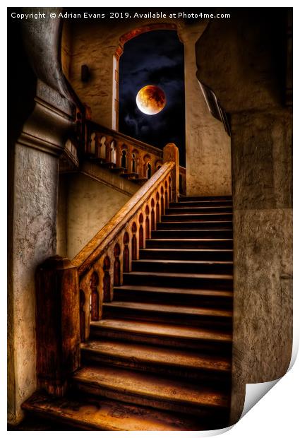KTM Stairway Moon Print by Adrian Evans