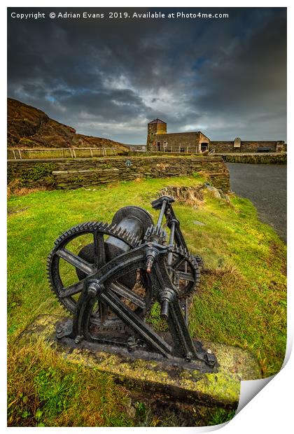 Amlwch Harbour Anglesey Print by Adrian Evans