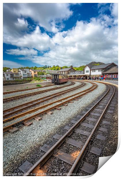 Porthmadog Railway Station Wales Print by Adrian Evans