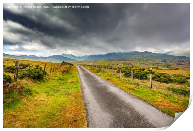 Cwm Eigiau Horseshoe Snowdonia Print by Adrian Evans