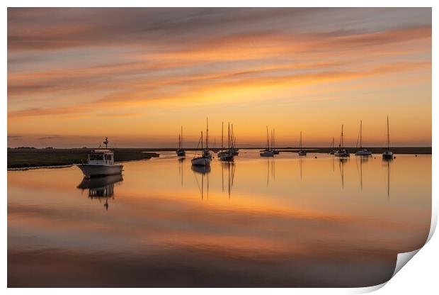 Sunrise reflections - Wells Print by Gary Pearson