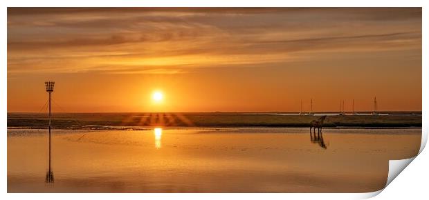 Sunrise and the iron horse - Wells  Print by Gary Pearson