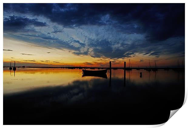 Brancaster Staithe sunset Print by Gary Pearson