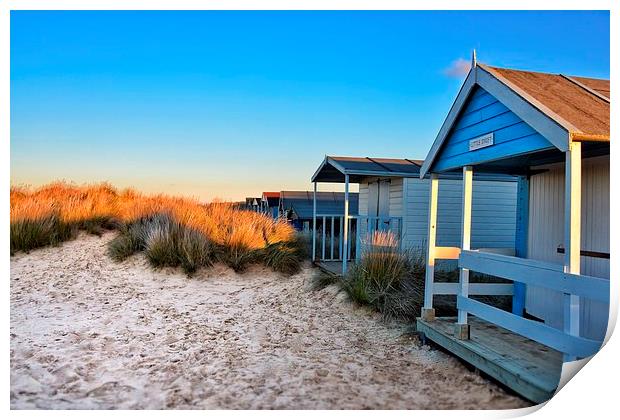 Old Hunstanton beach huts Print by Gary Pearson