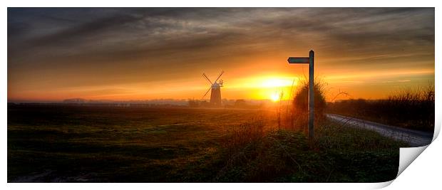 Burnham Overy Staithe windmill #2 Print by Gary Pearson