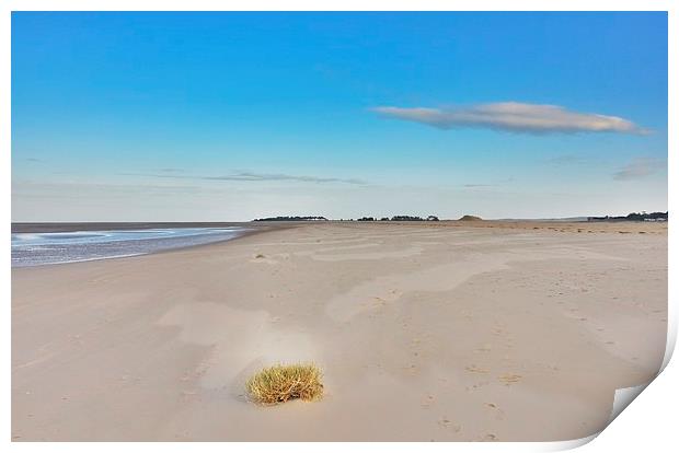 Deserted beach Wells next the sea Print by Gary Pearson