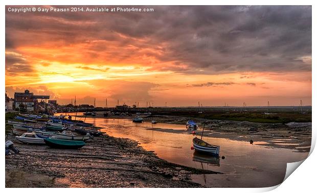  Sunset over the old granary Print by Gary Pearson