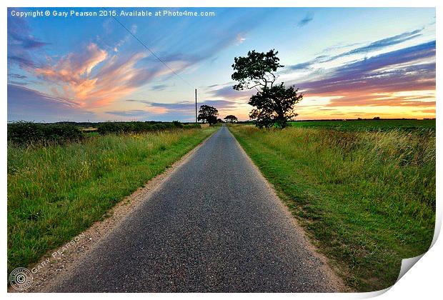 A road in to Ringstead Print by Gary Pearson