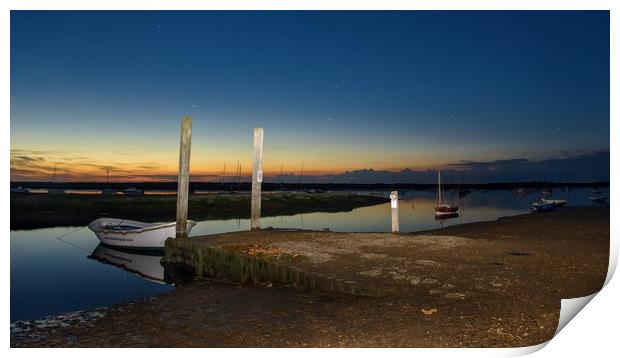 Midnight in June - Brancaster Staithe  Print by Gary Pearson