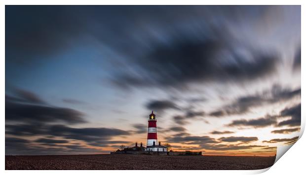 Happisburgh lighthouse in Norfolk Print by Gary Pearson