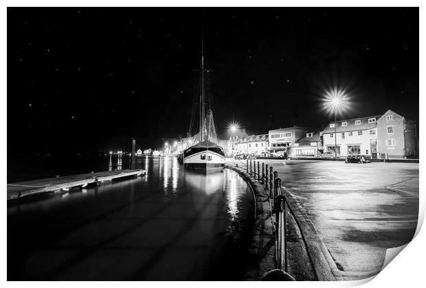 Night time at Wells-next-the-Sea  Print by Gary Pearson