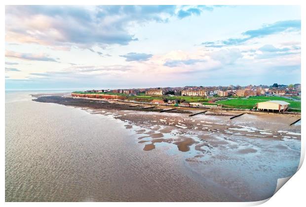 Hunstanton from out at sea Print by Gary Pearson