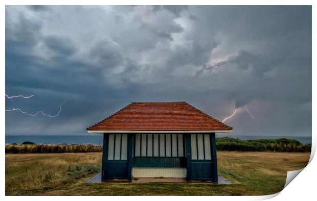 A storm out at sea - Hunstanton  Print by Gary Pearson