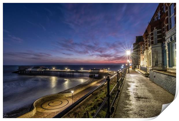 First colour of sunrise at Cromer  Print by Gary Pearson