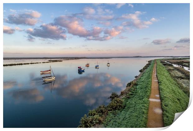 Reflections - Burnham Overy Staithe  Print by Gary Pearson