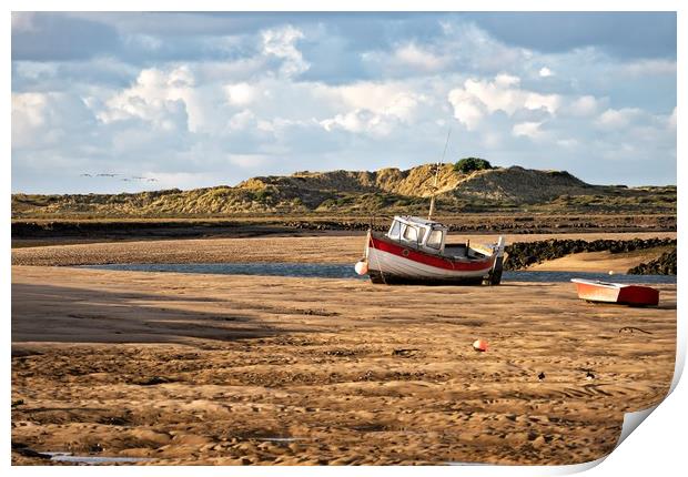Low tide at Burnham Overy Staithe  Print by Gary Pearson