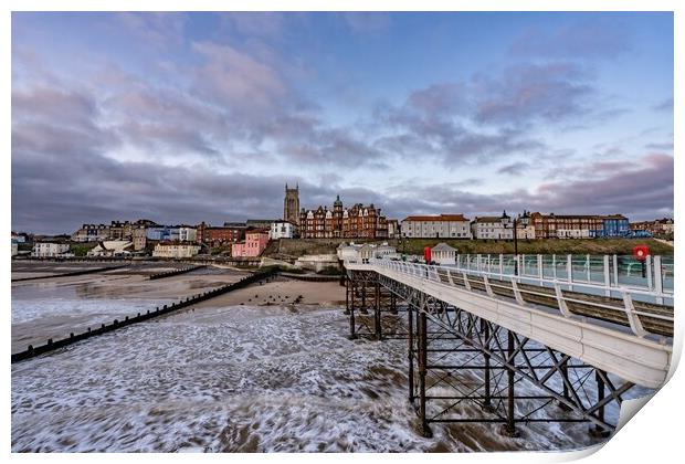 Early morning at Cromer pier Print by Gary Pearson