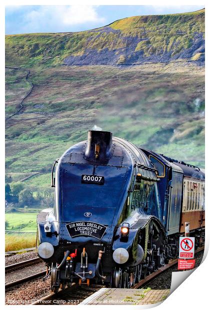 60007 at Ribblehead Print by Trevor Camp