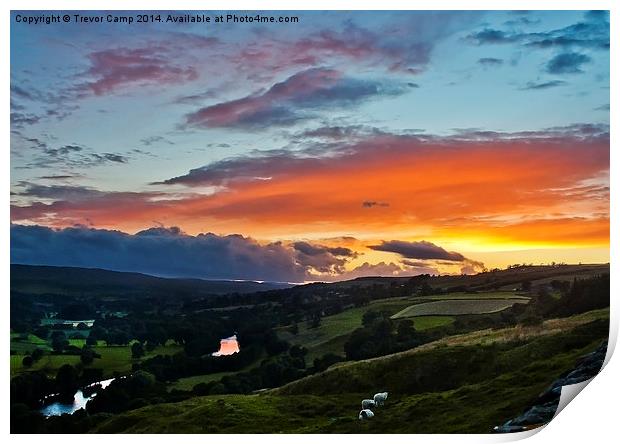 Teesdale Sunset Print by Trevor Camp