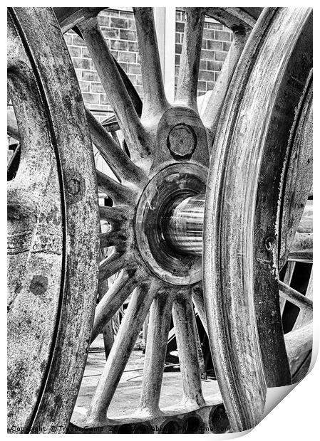 Silver Wheels Print by Trevor Camp