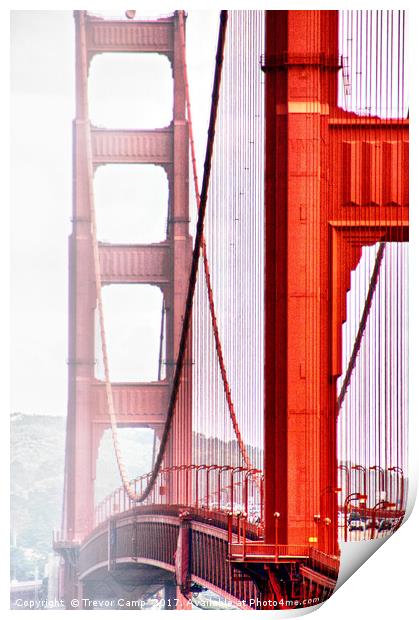 Golden Gate-01 Print by Trevor Camp