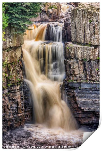 High Force, River Tees Print by Trevor Camp