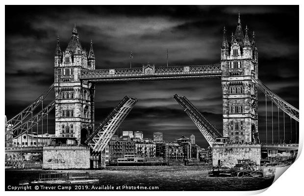 Tower Bridge - Solarised image Print by Trevor Camp
