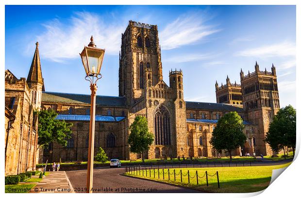 Iconic Durham Cathedral on a Colourful Summer Even Print by Trevor Camp