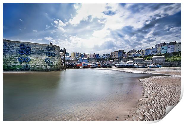 Tenby Harbour Midday Sun Print by Ben Fecci