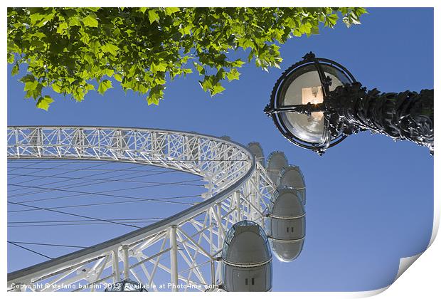 London Eye, London, England Print by stefano baldini