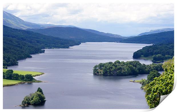 the queens view pitlochry Print by Edward Linton