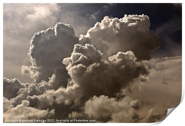 Stormy Skys Print by stephen clarridge