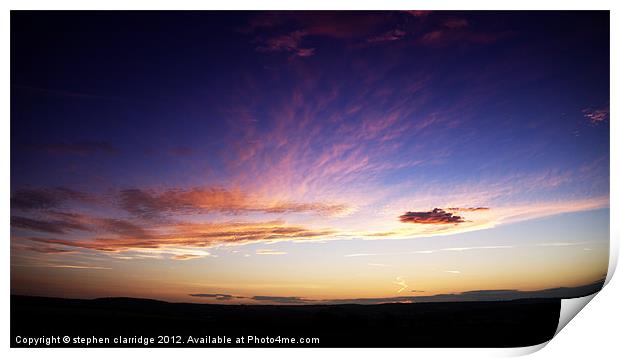 September sunset 1 Print by stephen clarridge