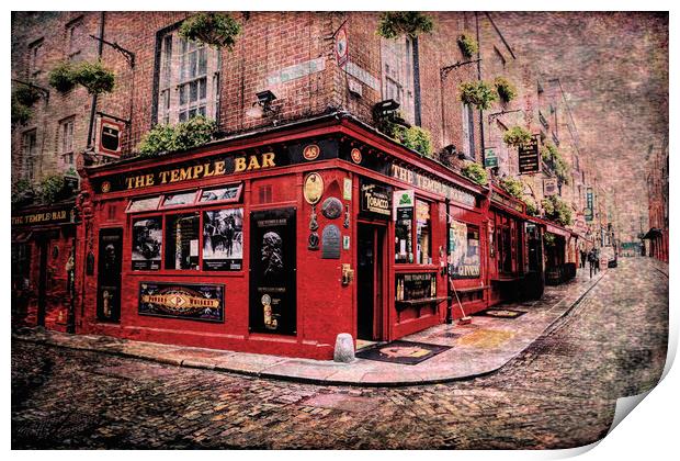 The Temple Bar Pub, Dublin. Print by Catherine Joll