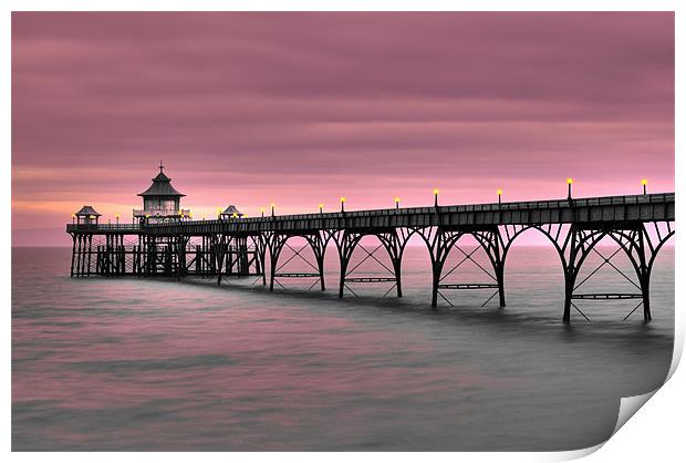 Clevedon Pier Print by Catherine Joll