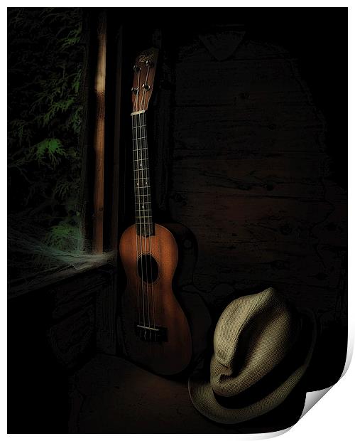 Ukulele music Print by David Worthington