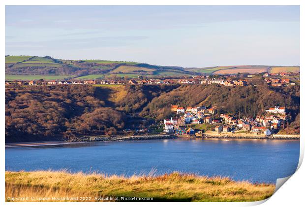 Runswick Bay from Kettleness, North York Moors National Park Print by Louise Heusinkveld