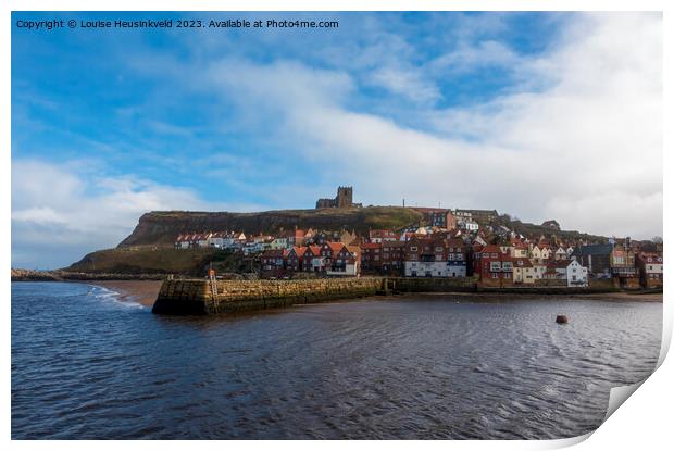 Whitby, East Cliff and River Esk, North Yorkshire, England Print by Louise Heusinkveld