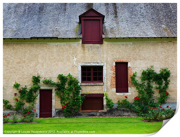 Outbuildings of Chateau Cheverny Print by Louise Heusinkveld